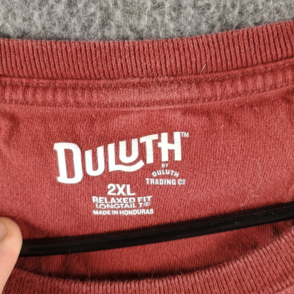 Duluth Trading Co Shirt Mens 2XL Red Long Tail Pocket Relaxed‎ Workwear Outdoor - Picture 4 of 12